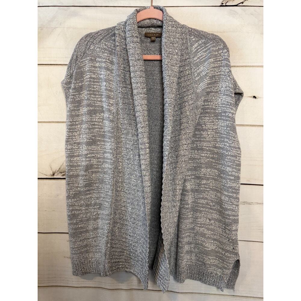 Lilla | P Grey Sleeveless Sweater Card P/S Chic Classy Knit Comfy Cozy Winter - Picture 1 of 5